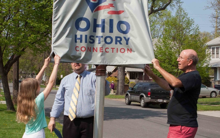 Ohio Historic Marker installed and dedicated at original Lakewood pottery site